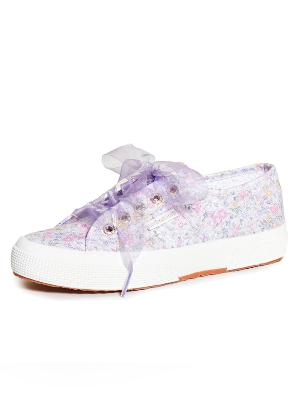 LoveShackFancy x Superga 2750 in Lavender Blooms Lilac Floral Sneaker 7.5 38